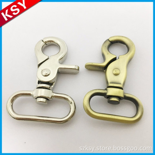 Professional Production Quality Assurance Lobster Clasp Zinc Alloy Fancy Gold Swivel Snap Hook For Bags Or Cases